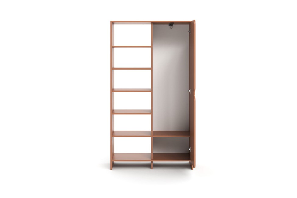 Niko szafa z półkami Cegła