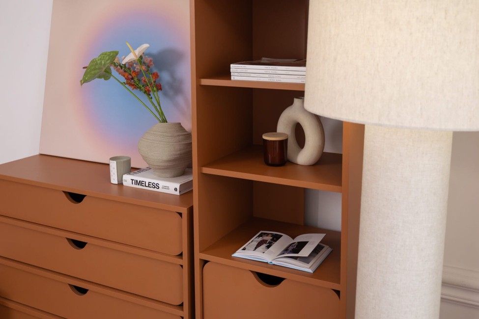 Niko komoda z szufladami Cegła