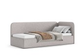 Łóżko Bao 90x200, tkanina LOOP 07, stelaż metalowy, strona prawa, otwierany bocznie