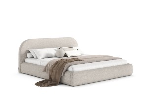 Łóżko Livv 160x200, tkanina LOOP 02, stelaż metalowy