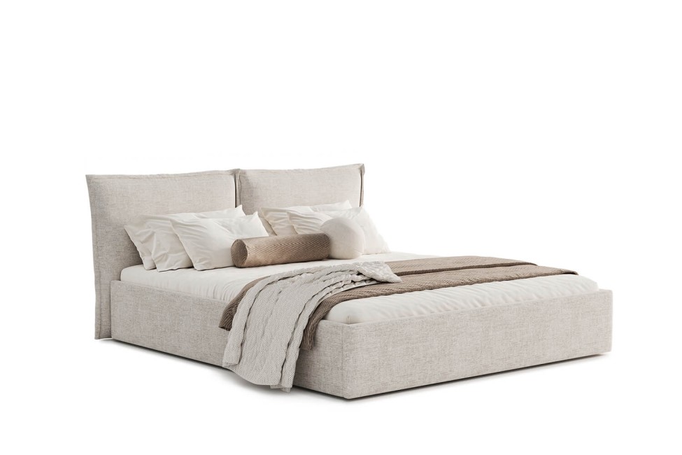 Łóżko Pillow 160x200, tkanina WIND 05, stelaż metalowy