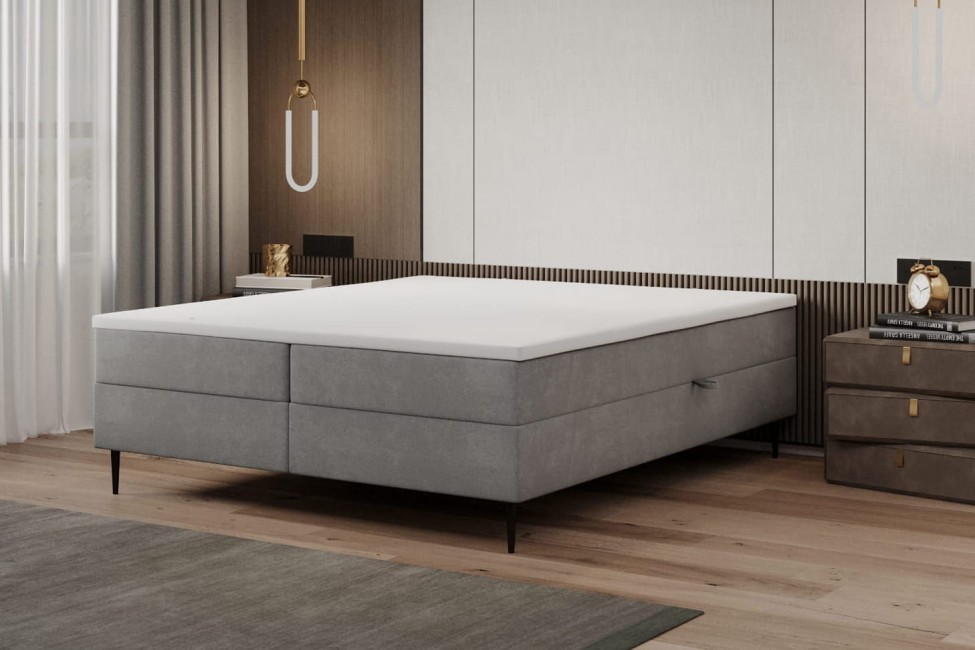 Łóżko kontynentalne bez wezgłowia