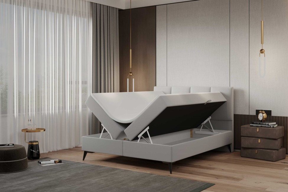 Łóżko kontynentalne bez wezgłowia