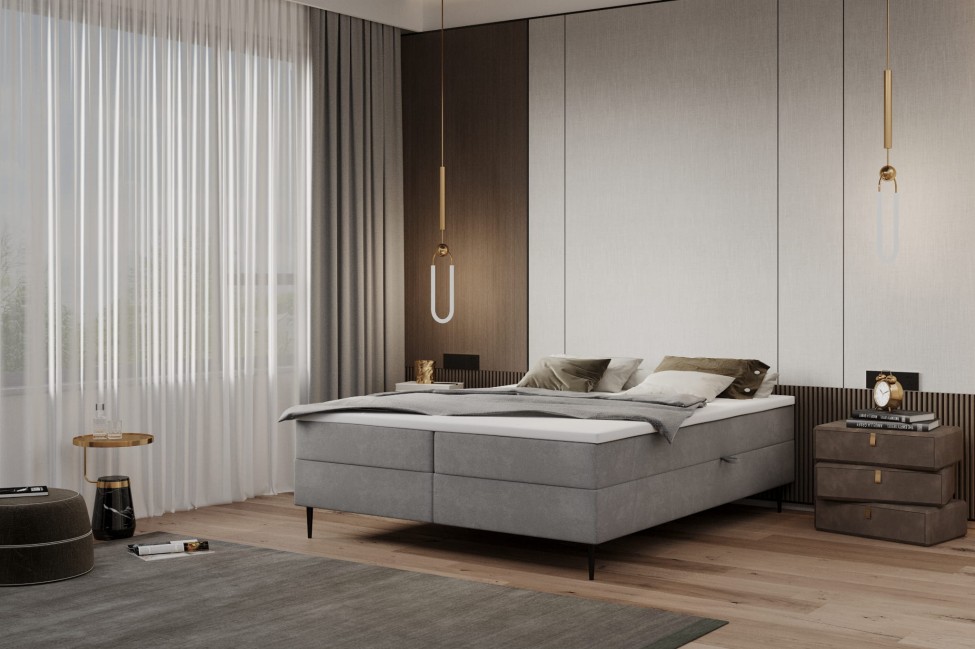 Łóżko kontynentalne bez wezgłowia