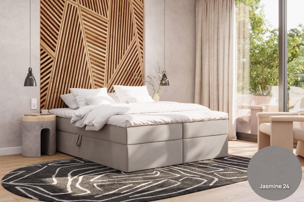 Łóżko kontynentalne bez wezgłowia