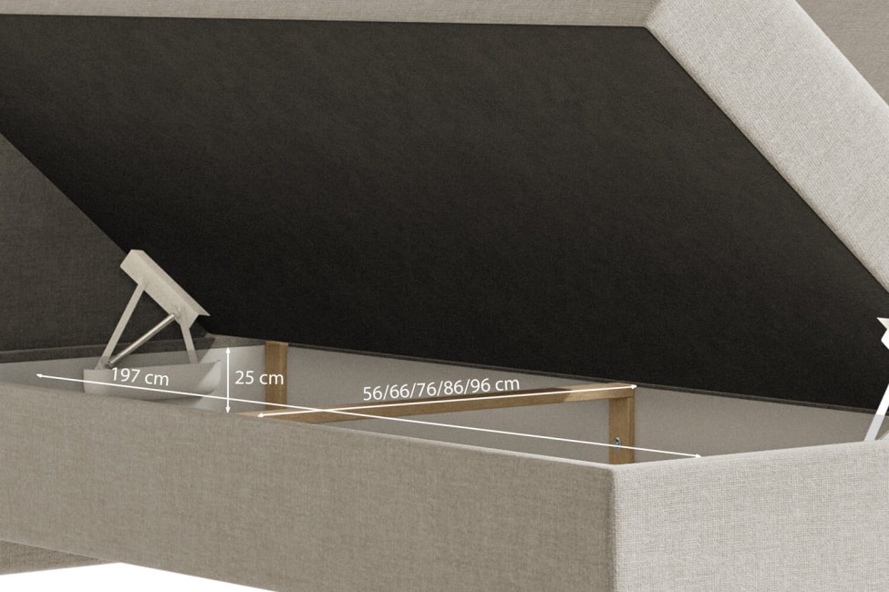 Łóżko kontynentalne Dazio